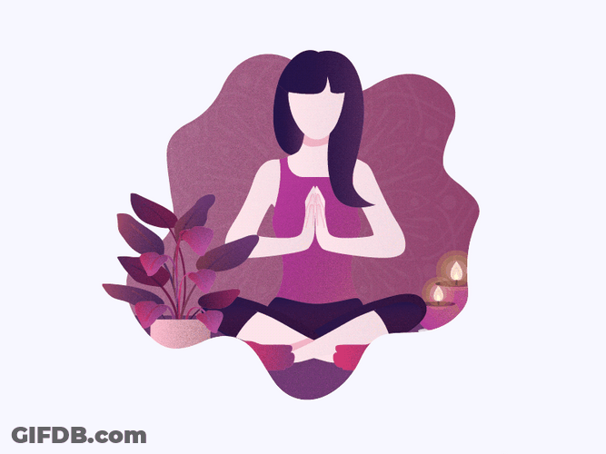 Namaste Aesthetic Lotus Pose Girl GIF