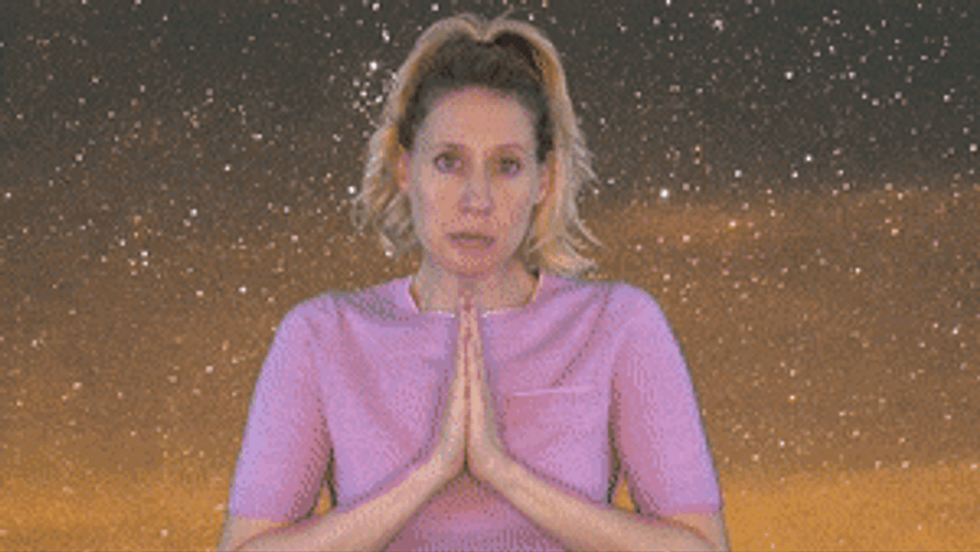Namaste Everyday  Happy Girl Praying Hands GIF