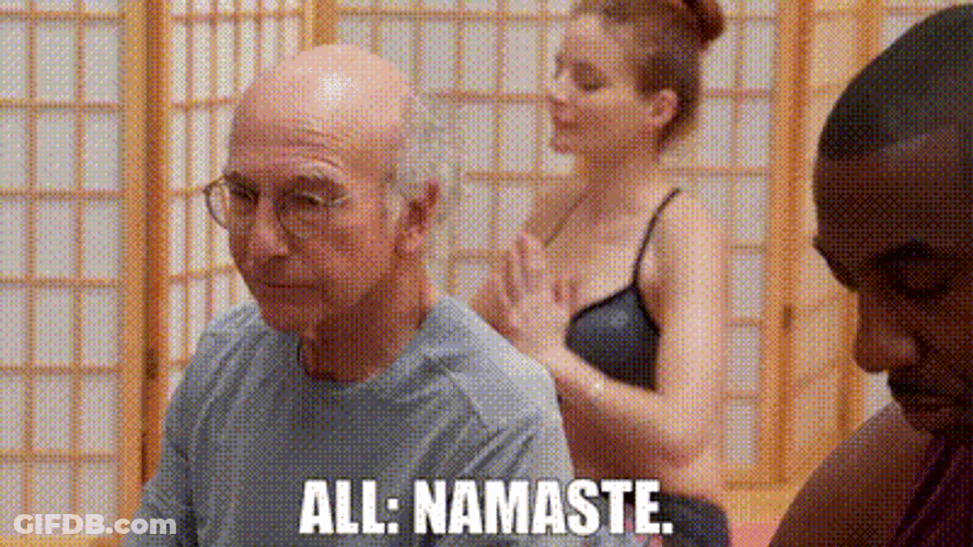 Namaste Larry David Annoyed Nope Reaction GIF