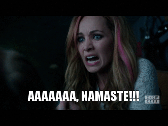 Namaste Scared Screaming Girl GIF