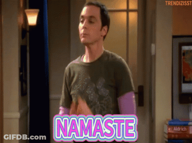 Namaste Sheldon Cooper Big Bang Theory GIF