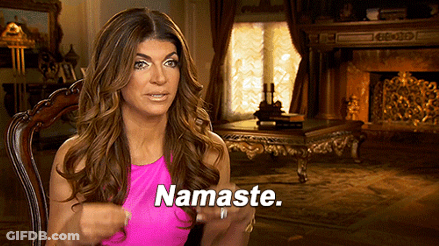 Namaste Teresa Giudice Real Housewives Of New Jersey. GIF
