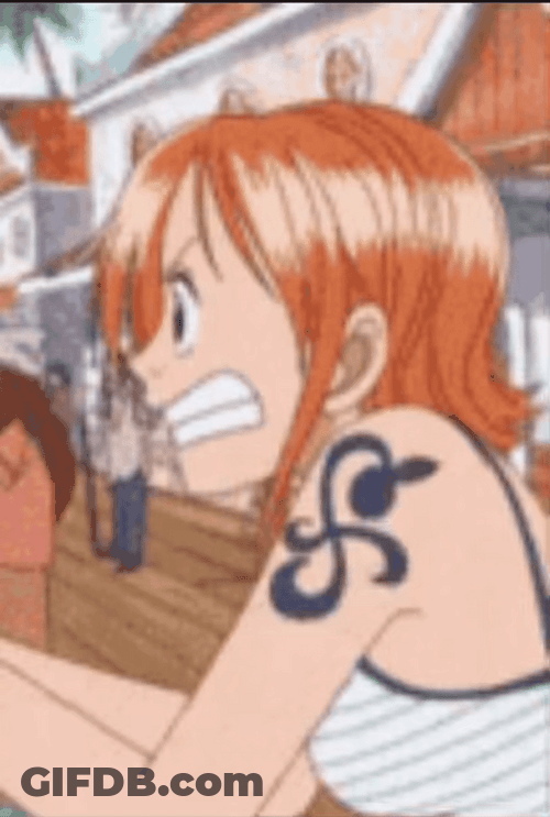 Nami Angry Gritted Teeth GIF