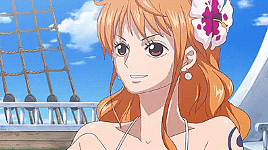 Nami Gold Coin Wink GIF