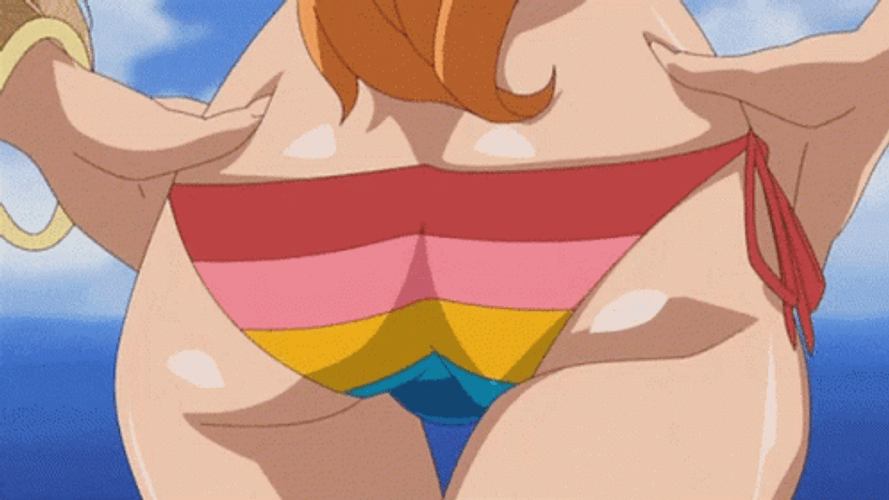 Nami Swimsuit Warm Up GIF