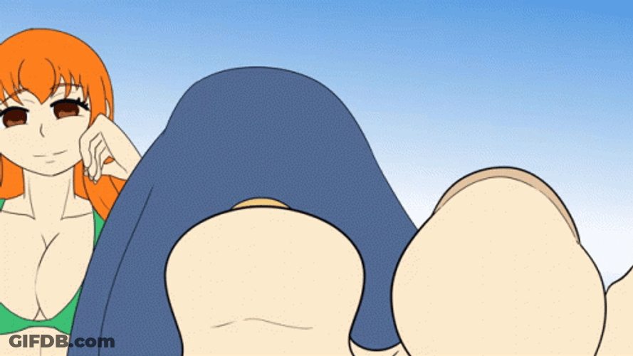 Nami Toes Luffy Stretch GIF