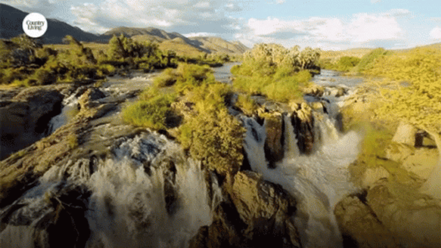 Namibia Country Living River Falls GIF