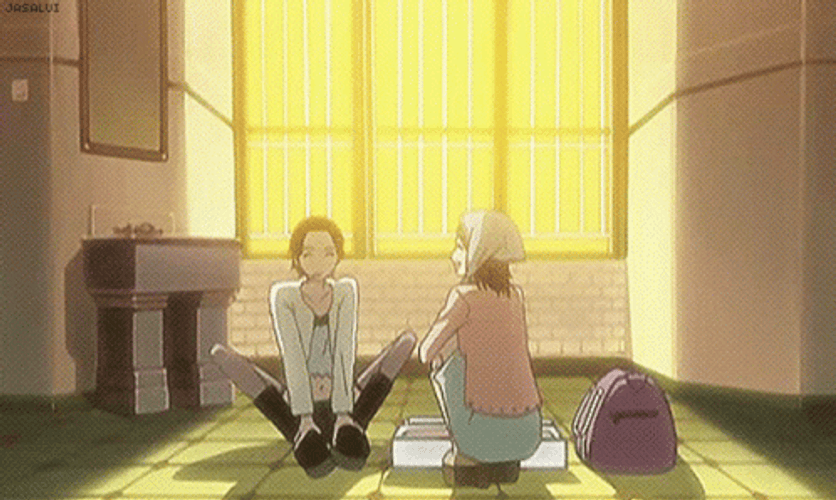 Nana Komatsu Telling Story To Osaki GIF