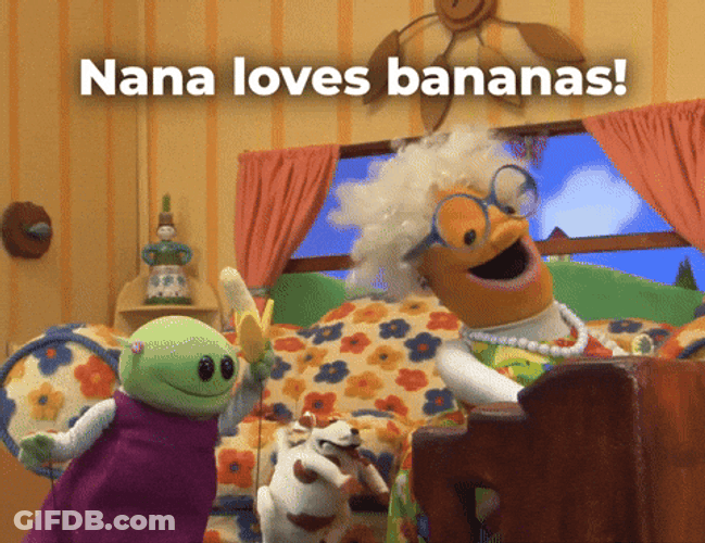 Nana Loves Spinning Banana GIF