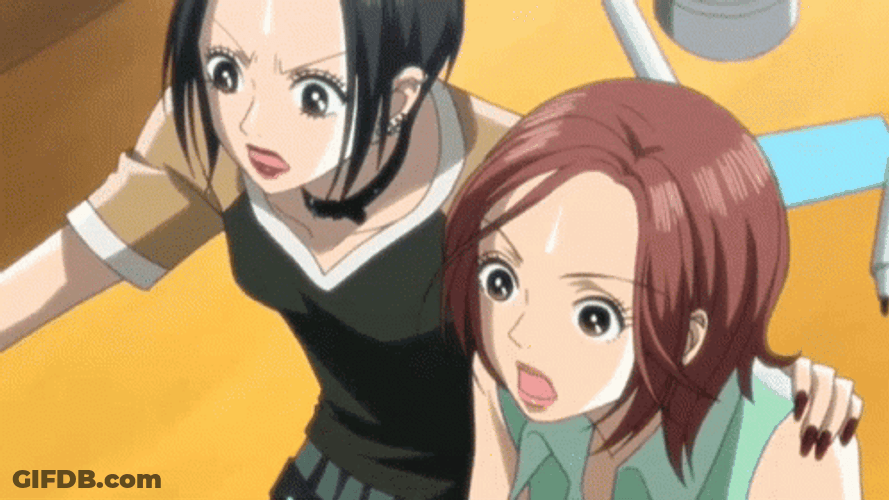 Nana Osaki And Hachi Looking Each Other GIF