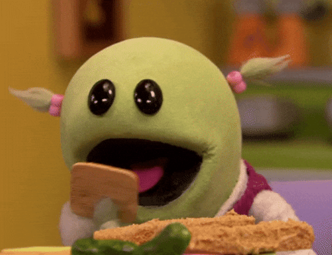 Nanalan Eat Swallow Chips GIF