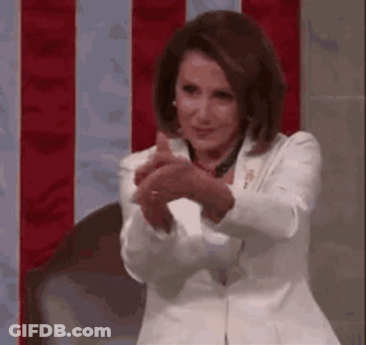 Nancy Pelosi Clap GIF