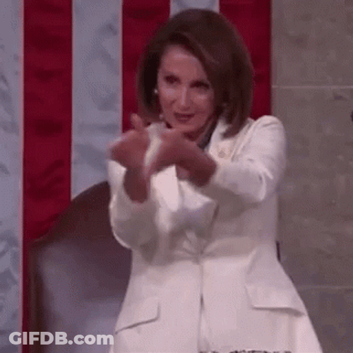Nancy Pelosi Funny Clapping GIF