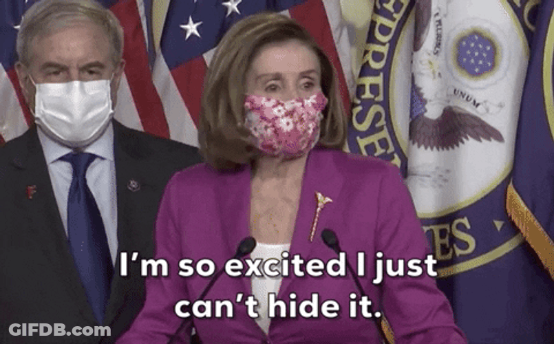 Nancy Pelosi Is So Excited GIF