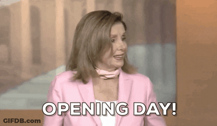 Nancy Pelosi Opening Day GIF