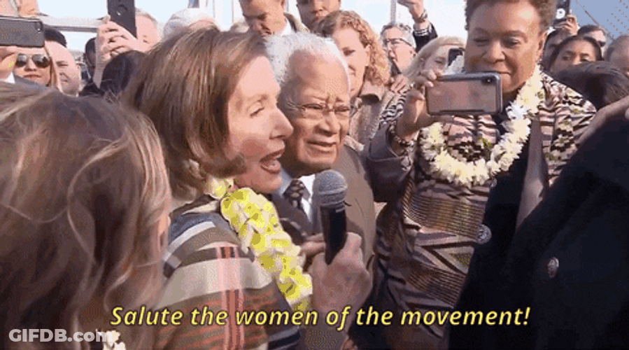 Nancy Pelosi Salute To The Woman Of Movement GIF