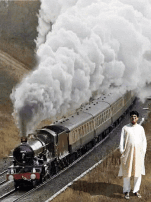 Nandam Train Steam Engine Indian Railway GIF