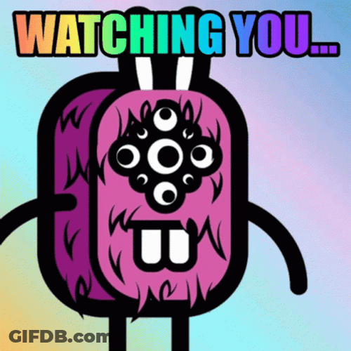 Nanoz Rolling Eyes Watching You GIF