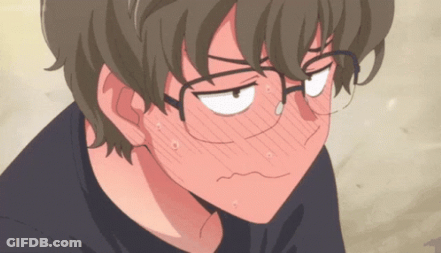 Naoto Hachioji Blushing Anime GIF