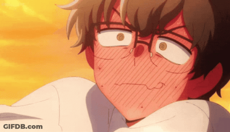 Naoto Hachioji Blushing Anime GIF