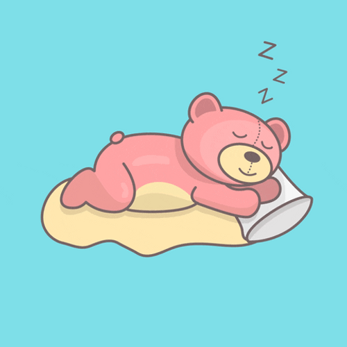 Nap Cute Bear Sleeping Cartoon Poster GIF