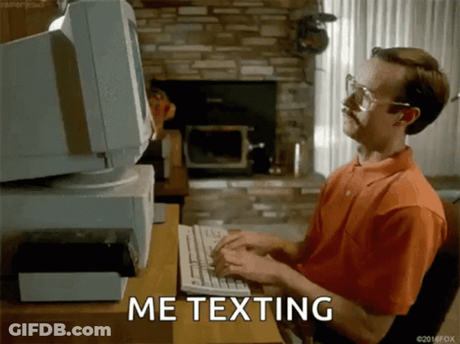 Napoleon Dynamite Film Kip Using Computer Me Texting Meme GIF