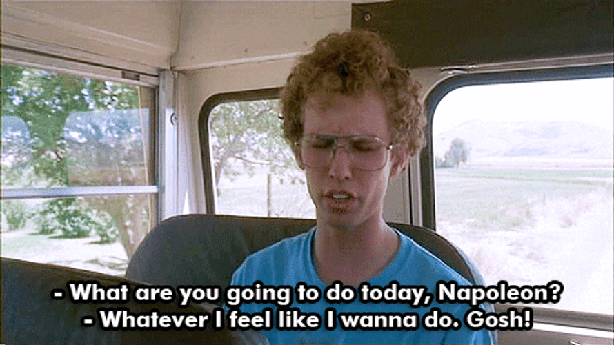 Napoleon Dynamite Lucky Car Ride Jon Heder GIF
