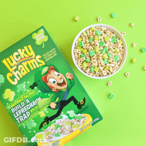 Napoleon Lucky Charms Cereal St. Patrick GIF