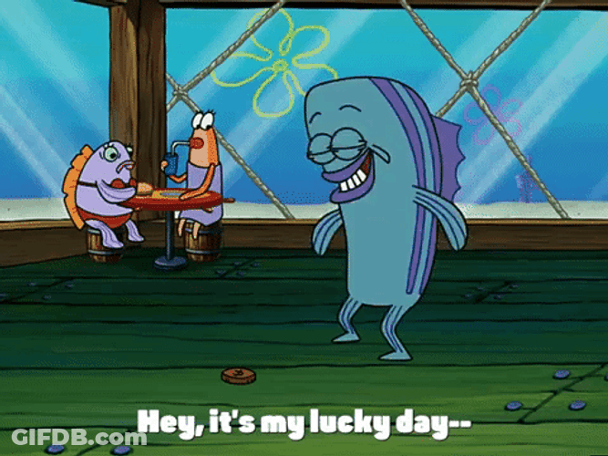 Napoleon Lucky Sponge Bob Fish GIF
