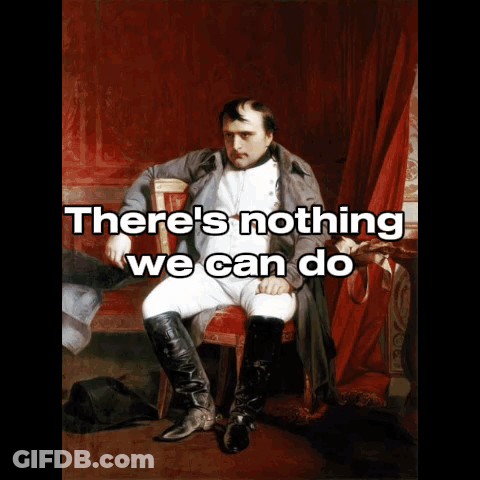 Napoleon Painting Saying There's Nothing We Can Do GIF