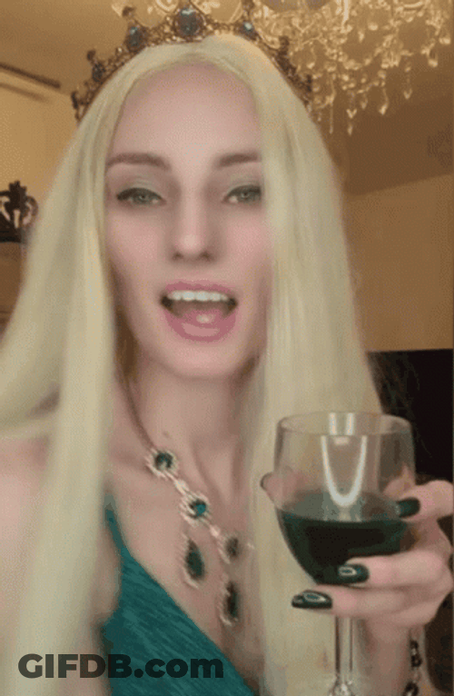 Narcissa Malfoy With Wine GIF