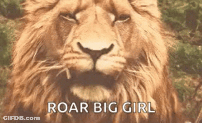 Narnia Lion Roar Big Girl GIF
