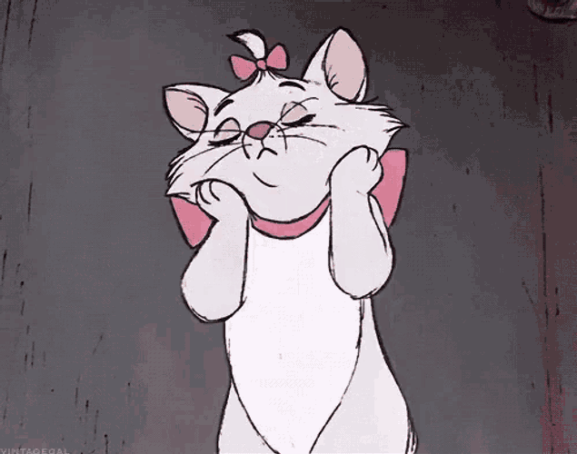 ナルシシスト　おしゃれキャット The Aristocats 猫ちゃん GIF