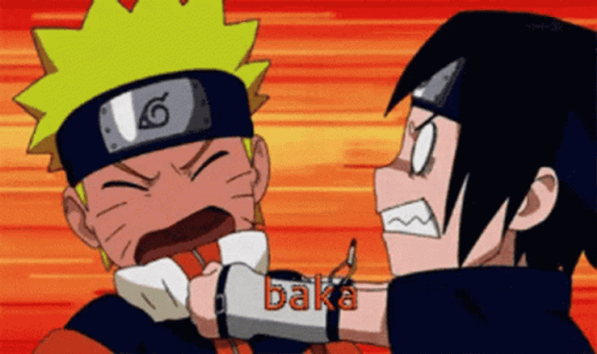 Naruto And Sasuke Fighting GIF