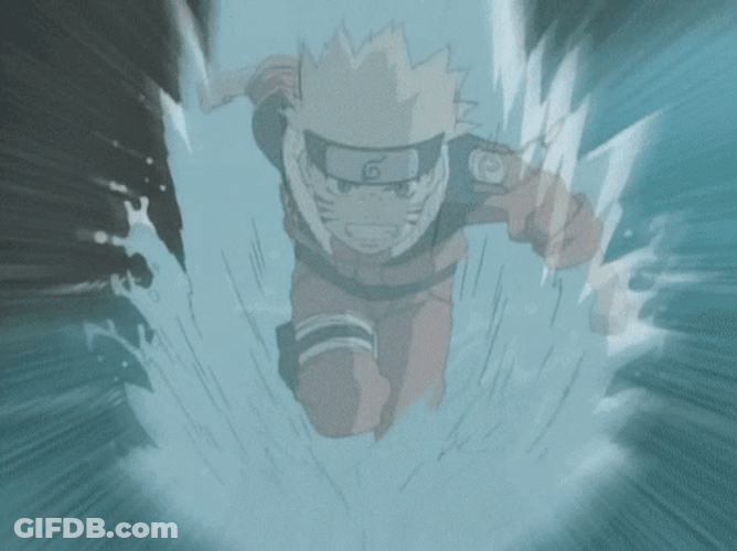 Naruto And Sasuke Fighting In Water GIF