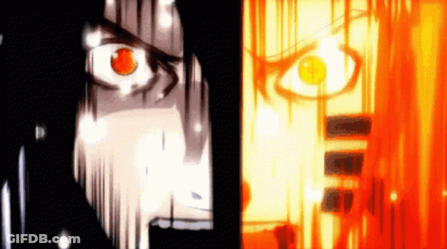 Naruto And Sasuke Glitch Screen GIF