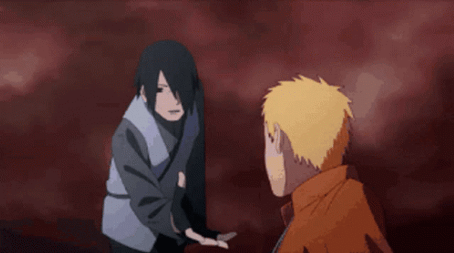Naruto And Sasuke Hand Shake GIF