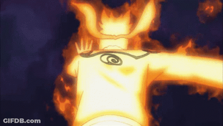 Naruto Blackhole Jump Fiery Background GIF