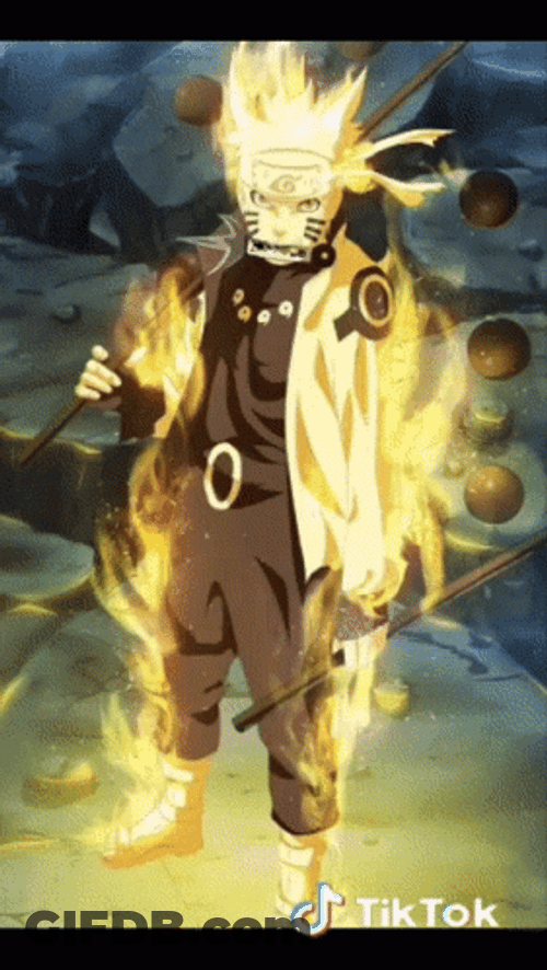 Naruto Characters Fighting Stance Dark Background GIF