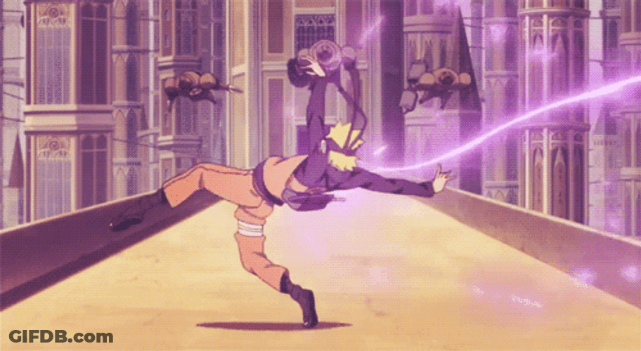 Naruto Dance Dodging Attacks GIF