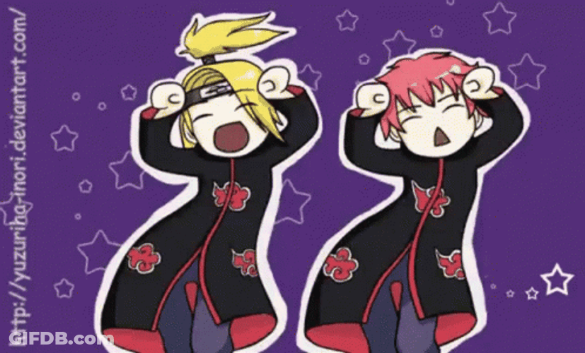 Naruto Dancing Akatsuki Chibi Anime GIF