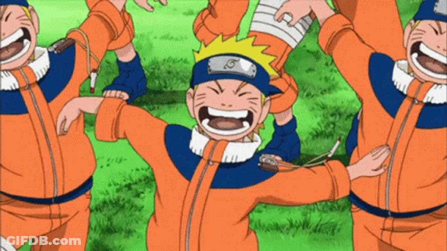 Naruto Dancing During Kage Bunshin Technique GIF