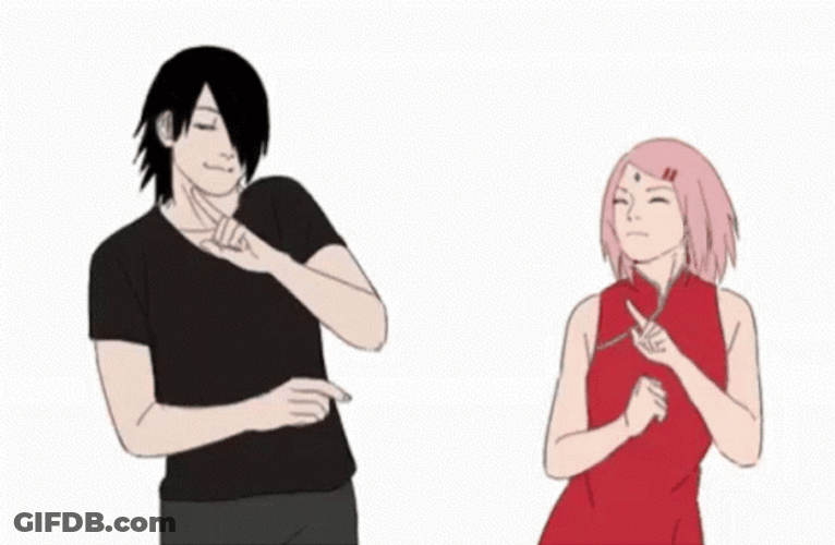 Naruto Dancing Sasuke And Sakura GIF