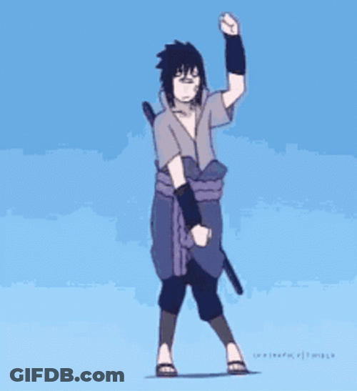 Naruto Dancing Sasuke Uchiha Anime GIF