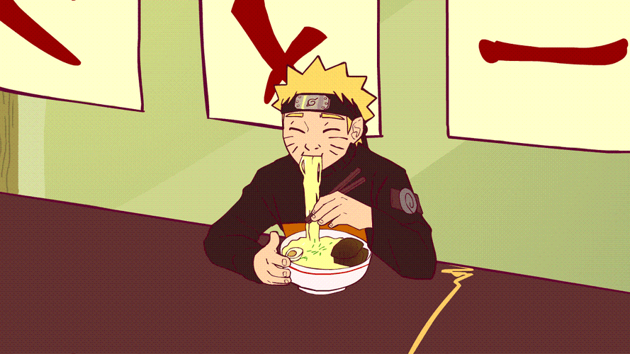 Naruto Eating Ramen Fan Art GIF
