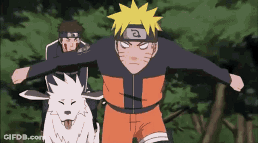 Naruto Farting On Kiba GIF