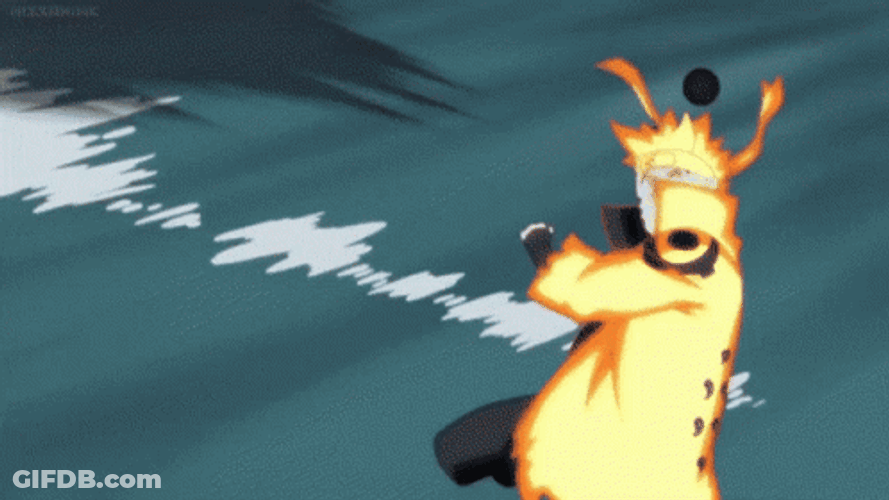 Naruto Fierce Combat Giant Wave Background GIF
