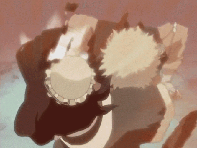 Naruto Fight Haku Punching Through Glass GIF