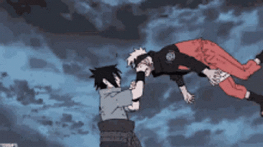Naruto Fight With Sasuke Using Rinnegan GIF