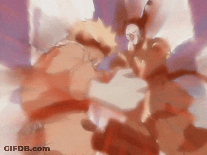 Naruto Fighting Haku GIF